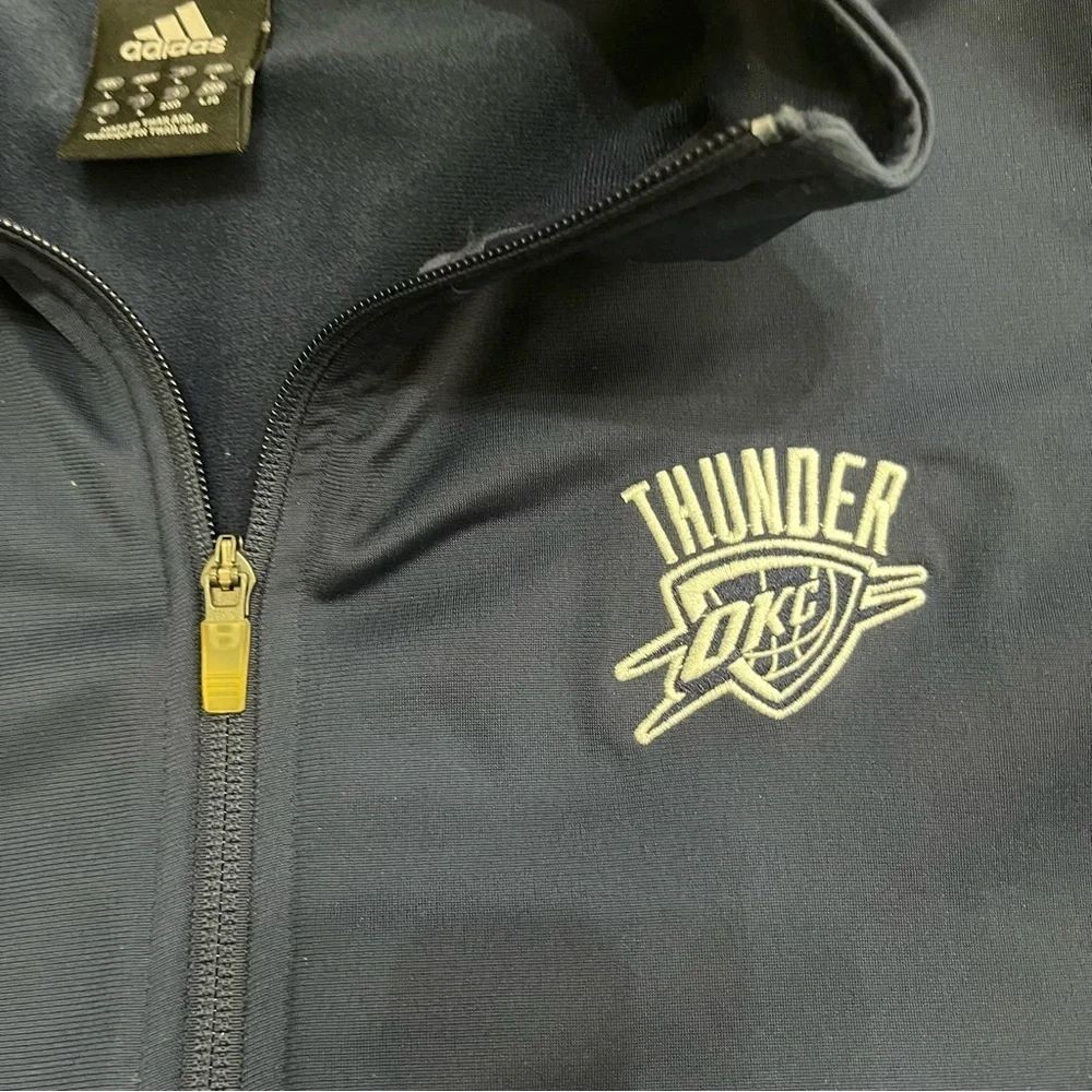 Adidas OKC Thunder Basketball Zip Up Jacket